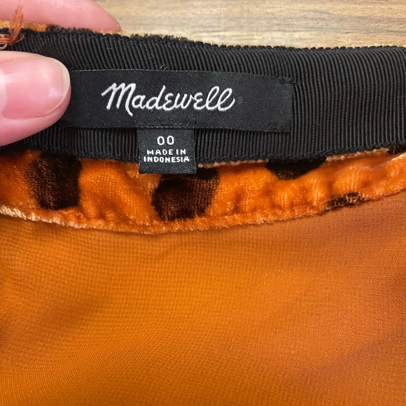 Madewell velvet polka dot skirt size 00 - Picture 3 of 3